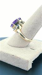 Amethyst Lady's Stone Ring 14K Yellow Gold 5g Size:6